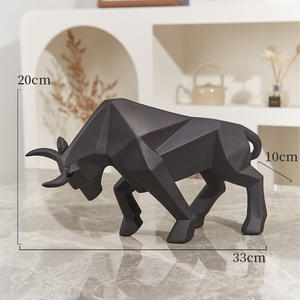 Precio sorpresa Estatua de toro dorado Hogar Oficina Sala de estar Interior Resina Animal Artesanía Riqueza Decoración Toro Escultura - Product Image 4