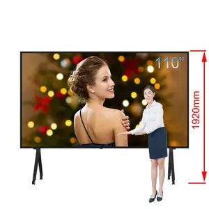 TV-100-110 인치 2160 마력 풀 HD UHD 4 천개 LED 스마트 TV 라이브 TV 방송국 안드로이드 TV 와이파이 유튜브 재생