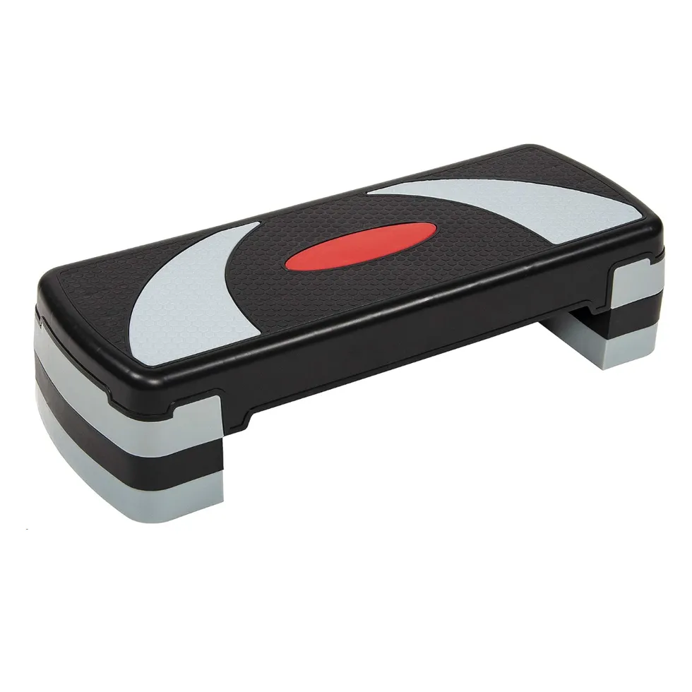 2-em-1 ajustável aeróbica Stepper Plataforma Stepper com Rocker Balance Board pernas para Home Workout Passo Exercício & Balance Training