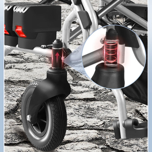 KSM-505 Lightweight Foldable Wheelchair Portable Aluminum Power <b>Electric</b> Wheelchair with Lithium Battery Max Load 120 KGS - Product Image 4