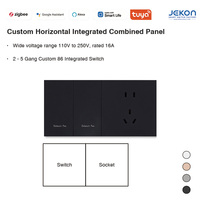 Modulo Interruttore/Prese Smart Orizzontale Personalizzabile Tuya Zigbee per Camere d'Albergo - Assemblaggio Personalizzato