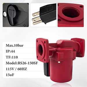 Bomba de Circulación QuenPenge de 0.5 HP, 115V, Conexión de Brida de 1 Pulgada, Tres Velocidades, para Agua Caliente - Product Image 2