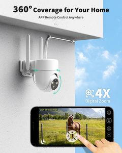 Camera có dây 4G không có pin 4G LTE Camera an ninh di động ngoài trời ghi 24/7 360 ° xem 2k màu nhìn đêm nói chuyện hai chiều - Product Image 4