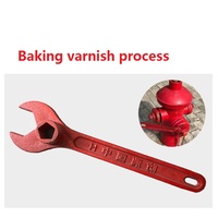 Marteau d'incendie robuste en acier moulé peint, à ouverture étoile à cinq branches, profondeur 40 mm, 370x100 mm, pour l'entretien des hydrants hors sol