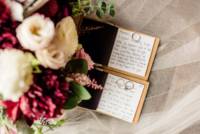 Livre de Vœux de Mariage en Bois Contreplaqué Promotionnel, Cadeau de Fiançailles, Livre d'Or de Mariage A6 Personnalisé avec Texte Gravé