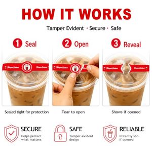 Etiquetas Adhesivas Selladas para Bebidas de Té con Leche, 500 Unidades por Rollo, Ecológicas, Fuerte Adhesión, Venta al por Mayor - Product Image 4