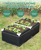 Pot de culture surélevé divisé pour jardin, en tissu feutre, auto-arrosant, écologique et durable
