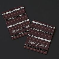 Nouveautés Automne-Hiver : Étiquettes de Vêtements Écologiques en Tissu Jacquard à Pois Rétro Découpées au Laser, Logo de Marque Personnalisé en Rouleau