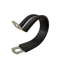 Collier de serrage à vis sans fin en acier inoxydable 304 avec coussinet en caoutchouc, 15 mm et 20 mm, pour faisceau de câbles, vente en gros, OEM