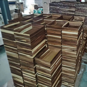 Khay Gỗ Nhà Máy Bán Sỉ Giá Rẻ Giá Làm Bằng Tay 100% Thân Thiện Với Môi Thực Phẩm An Toàn Rắn Keo Gỗ Phục Vụ Khay - Product Image 1