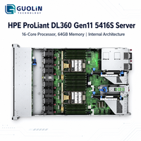 Serveur rack HPE ProLiant DL360 Gen11 5416S 1U, nœud de calcul polyvalent 1U pour serveur d'entreprise à charge de travail mixte à usage général