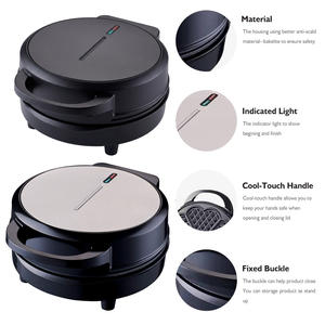 เครื่องทำวาฟเฟิลมินิไฟฟ้า เครื่องทำวาฟเฟิลสำหรับเด็ก ด้ามจับเย็นมือ แผ่นเคลือบกันติด วาฟเฟิลมินิยอดนิยมในครอบครัว - Product Image 2