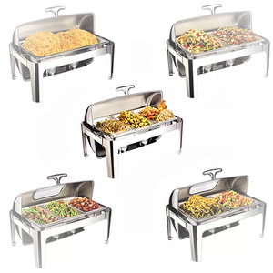 Dụng Cụ Hâm Nóng Đĩa Chafing Tự Chọn Dụng Cụ Hâm Nóng Trưng Bày Thực Phẩm Nóng 9L Đánh Bóng Dụng Cụ Hâm Nóng Thức Ăn Bằng Điện/Cồn Đặc Dụng Cụ Tự Chọn - Product Image 6