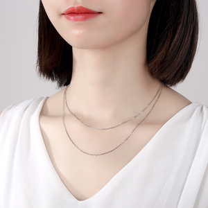 Cadena de Plata de Ley S925 Hipoalergénica Italiana con Eslabones Cruzados, Cadena de Plata Brillante de Alta Calidad para Mujer - Product Image 6