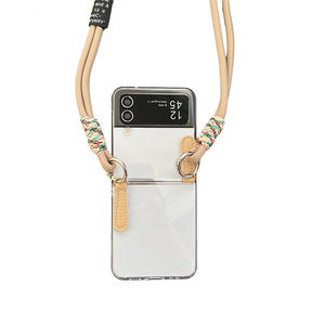 <span class=keywords><strong>Coque</strong></span> rigide <span class=keywords><strong>transparente</strong></span> <span class=keywords><strong>avec</strong></span> sangle à bandoulière Flip étui de téléphone à écran pliant <span class=keywords><strong>avec</strong></span> sangle arrière pour Samsung zflip5 zflip4 zflip6 - Product Image 6