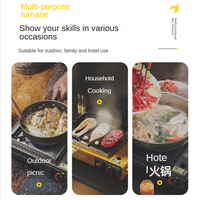 Poêle à cartes portable barbecue pique-nique Casca magnétique cuisinière à gaz poêle à gaz