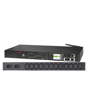 AP4421A Netshelter Rack Automatic Transfer <b>Switch</b> (ATS) 1U 10A Three Phase <b>Switch</b> Automatic Transfer - Product Image 1