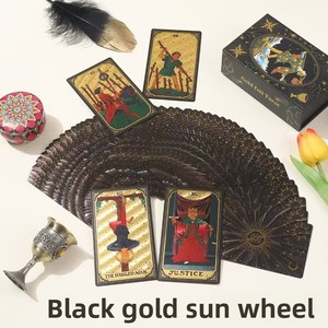 <span class=keywords><strong>Jeu</strong></span> <span class=keywords><strong>de</strong></span> tarot Universal Rider Gold Foil, imperméable, en PET, ensemble complet avec cartes imprimées en couleur, <span class=keywords><strong>jeu</strong></span> <span class=keywords><strong>de</strong></span> société - Product Image 4