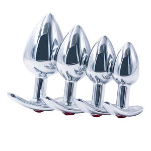 Интимные игрушки для пар: анальные и вагинальные пробки из металла разных размеров для женской мастурбации - Product Image 3