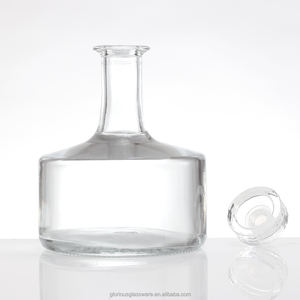 Botol Wiski Kaca Kristal Putih Bebas Timbal Langsung dari Pabrik, Bentuk Silinder, Leher Lebar, Alas Tebal, Botol Spirit Kosong 700ml <span class=keywords><strong>750ml</strong></span> - Product Image 3