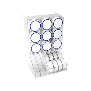 Acrylic 4 Pocket Snus Display Shelf Tray Stand Cabinet Rack Holder For Oil Nail Polish Pet Can Dip Powder Cigar Tobacco Smoke St