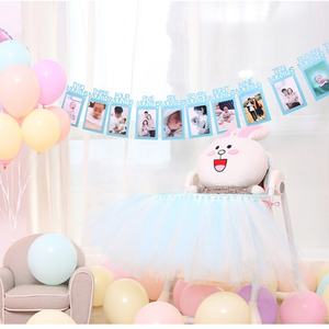Guirnalda de Pancartas para Fotos del Primer Cumpleaños del Bebé, de Recién Nacido hasta 12 Meses, Pancartas de Hitos <span class=keywords><strong>Mensuales</strong></span> para Decoración de Cumpleaños - Product Image 2
