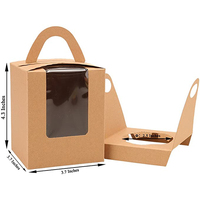 Boîtes en papier personnalisées pour boulangerie, emballage individuel pour mini-beignets, mini-cupcakes, mini-tartes avec fenêtre en PVC