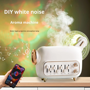 Difusor de Aromas con Luz Blanca, Lámpara de Proyección de Ondas de Agua Aurora, Humidificador de Aceites Esenciales con <span class=keywords><strong>Control</strong></span> por Aplicación para el Hogar y el Dormitorio - Product Image 3