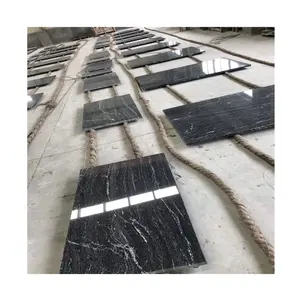 Via Lattea Lactea Granite Black Cloudy Granite Polished Slabs With Dropface Edge