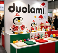 Peluche personnalisée, jouet en peluche doux, poupée pingouin de Noël pour cadeau promotionnel, peluche personnalisée