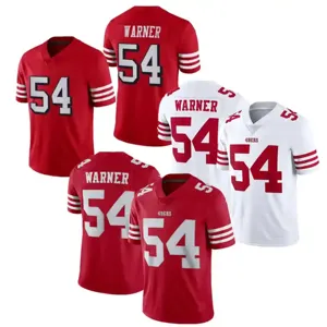 Men's San Francisco 54 Fred Warner Football Jerseys Stitched Fashion USA Football VP Limited Jersey Summer Sport - Red