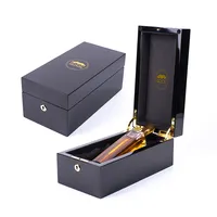 Black Piano Lacquer Custom Luxury Wooden Perfume Bottle Box