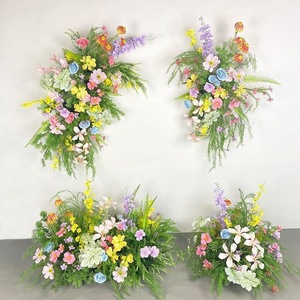 Décoration florale suspendue réaliste pour allée de mariage, arrangement floral en soie pour cérémonie, toile de fond de cérémonie, décoration d'hôtel - Product Image 1