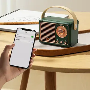 Mini Vintage Music Playback Multifunctional Retro Loud Sound Box USB/TF FM Radio Wireless Bluetooth Speaker