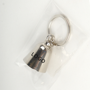Wholesale Souvenir Zinc Alloy Custom Laser Brand or Personal LOGO Jingle Bell Keychain