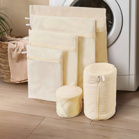 Sacs à linge antibactériens de grande capacité personnalisés, sac de rangement en maille de polyester épaissi avec fermeture éclair pour les voyages