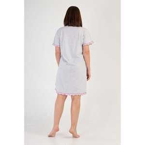 Túnica Bibeólica Casual de Manga Corta con Parches y Estampado Bíblico Ovalado para Mujer, Talla XXL - Product Image 1