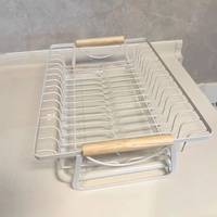 Égouttoir de comptoir en métal sur pied pour vaisselle et bols, étagère de rangement multifonctionnelle pour cuisine