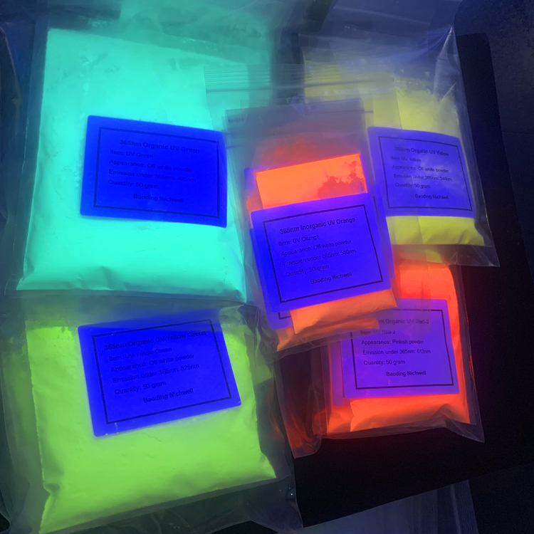 Hot Selling invisible blue red 365nm Uv Fluorescent Pigments powder Uv Fluorescent dye for UV visible security ink