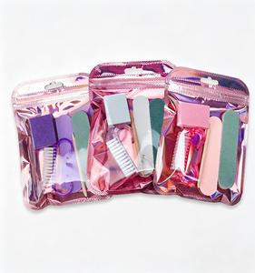 5PCS <b>Nail</b> Art Tool Set, Sponge Buffer & Wooden <b>Nail</b> File <b>Kit</b> with Cuticle Pusher & Cleaning Brush - Product Image 1