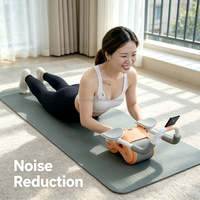 Rodillo Abdominal de Nuevo Estilo para Ejercicio Corporal en Casa, Rueda de Rebote Automático para Entrenamiento Deportivo Abdominal para Adultos