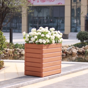 Grands pots <span class=keywords><strong>de</strong></span> fleurs longs personnalisés jardinières en métal pour l'extérieur grande taille pour café-bar restaurant centre commercial carré maison décoration extérieure - Product Image 2