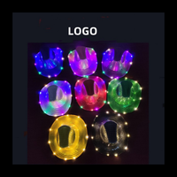 Chapeau de cowboy lumineux à LED pour Halloween, Noël, festivals, chapeaux de fête à paillettes, chapeaux de cosplay pour carnaval, Mardi Gras