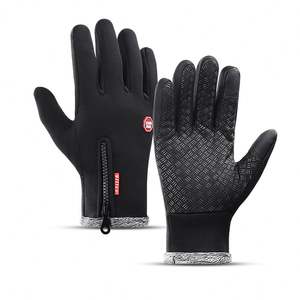 Gants de sport d'hiver chauds, imperméables, coupe-vent, à doigts complets, pour vélo, moto, course à pied, écran tactile, rayés - Product Image 2