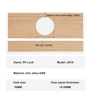 Keyless Handle Lock for RV and Yacht Zinc Alloy Square <strong>Wall</strong> Cabinet and Drawer Push-Lock Furniture Hardware Product - Product Image 4