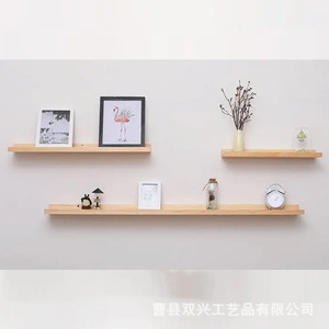 Wall Mounted <b>Shelf</b> Solid Wood Rectangle Multipurpose Durable Storage <b>Rack</b> For Home Office Display - Product Image 1