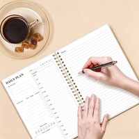 Agenda spirale personnalisé Myway 2026, couverture rigide en PVC, fermeture élastique, poche intérieure pour la planification quotidienne