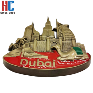 20 năm nhà máy tùy chỉnh 3D Dubai UAE LANDMARK tủ lạnh nam châm lưu niệm kim loại Bộ sưu tập tủ lạnh nam châm Quà Tặng - Product Image 3