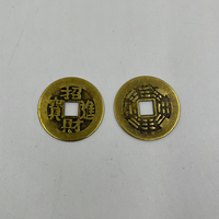 Pièces de monnaie chinoises anciennes en laiton Feng Shui 3D pour la chance et l'argent