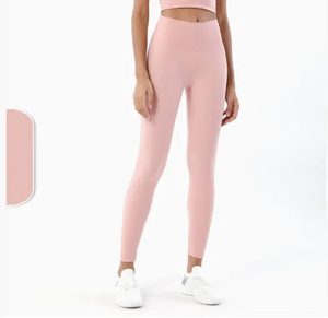 Vente en gros Pantalon de yoga sans couture double face brossé nu pour <span class=keywords><strong>femme</strong></span>-Leggings de gymnastique taille haute pêche - Product Image 6
